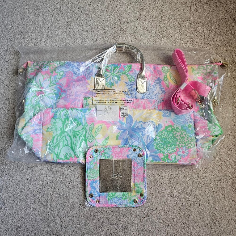 NEW! Lilly Pulitzer GWP Weekender Bag & Catchall Tray